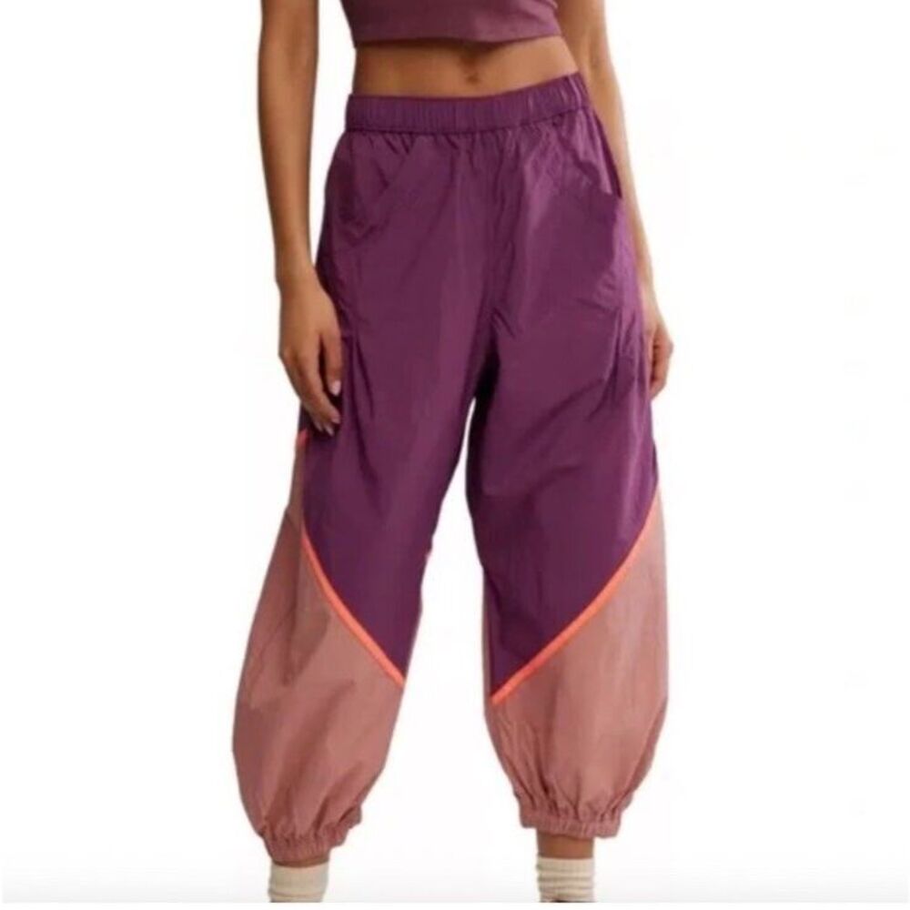 NWT FP Movement FreeThrow PantJogger Adjustable Waist Mulberry Plum OversizeXS•S - Picture 11 of 16